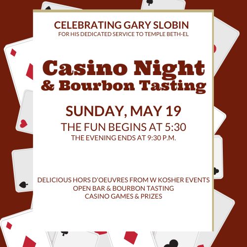 Celebrating Gary Slobin: Casino Night & Bourbon Tasting