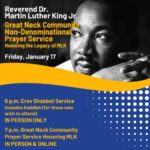 Martin Luther King Jr. Erev Shabbat Service