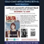 TBE & Gold Coast Arts Center present: A Discussion with Author Shira Dicker *Now also live streamed*