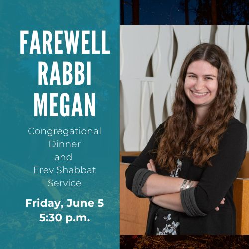 Farewell Rabbi Megan Congregational Dinner & Erev Shabbat Service