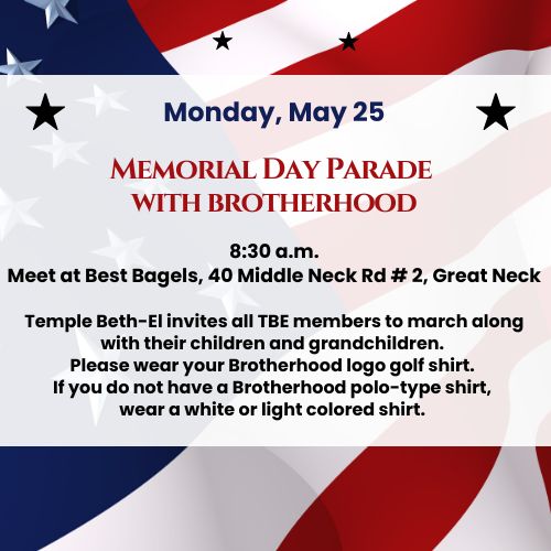 Memorial Day Parade sponsored by Brotherhood