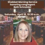 Shabbat Morning Service Honoring Beth Schneider