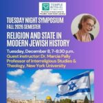 Tuesday Night Symposium Fall Semester: Guest Instructor Dr. Marcia Pally, Professor of Interreligious Studies & Theology, NYU