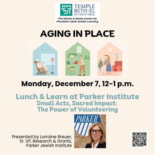 Aging in Place: Lunch & Learn at Parker Jewish Institute