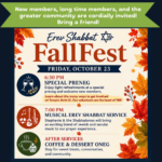 FallFest Erev Shabbat with preneg and musical service